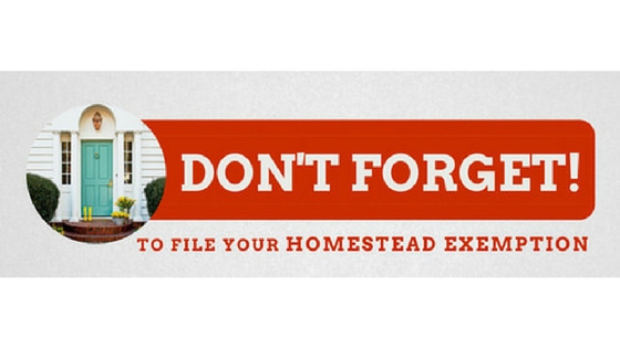 Did you buy a home in 2017 - Time to file your HOMESTEAD EXEMPTION!!  See how here...